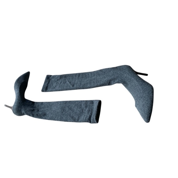 ZARA Grey Knee High Sock boots - Picture 4 of 7